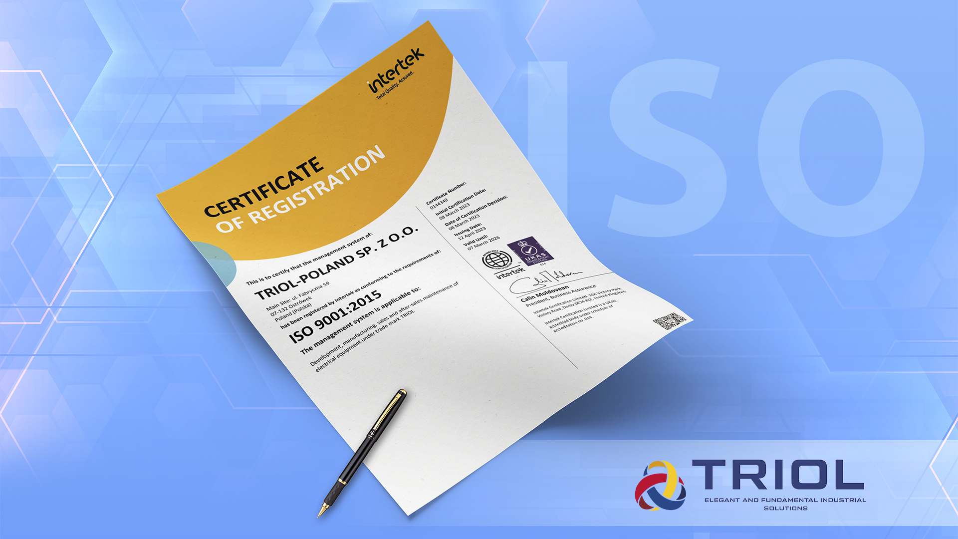 Triol-Polonia, certificación ISO